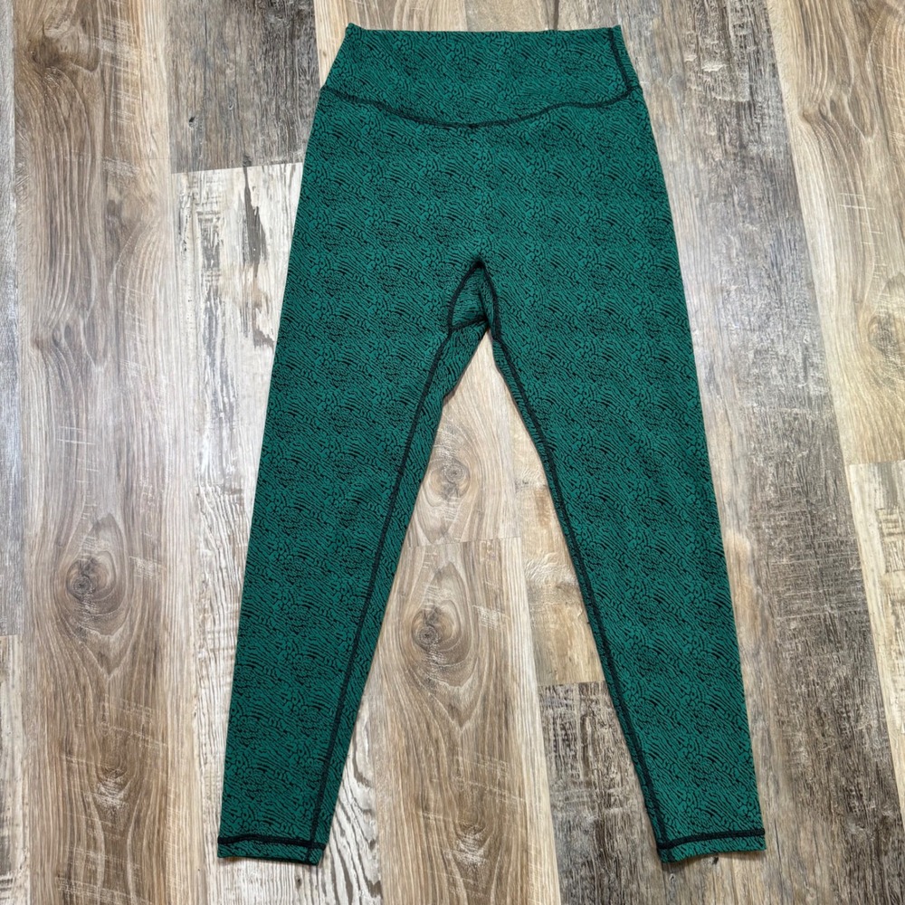 Buffbunny Leggings Womens XL Green Animal Print High Rise Activewear Leggings